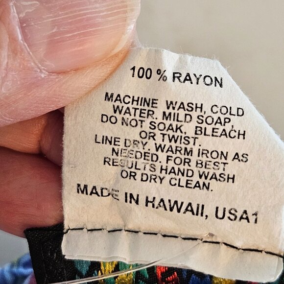 Jams World Medium Watercolor Pattern Rayon Wide-Leg Pants Hawaiian Boho Colorful - Picture 5 of 10